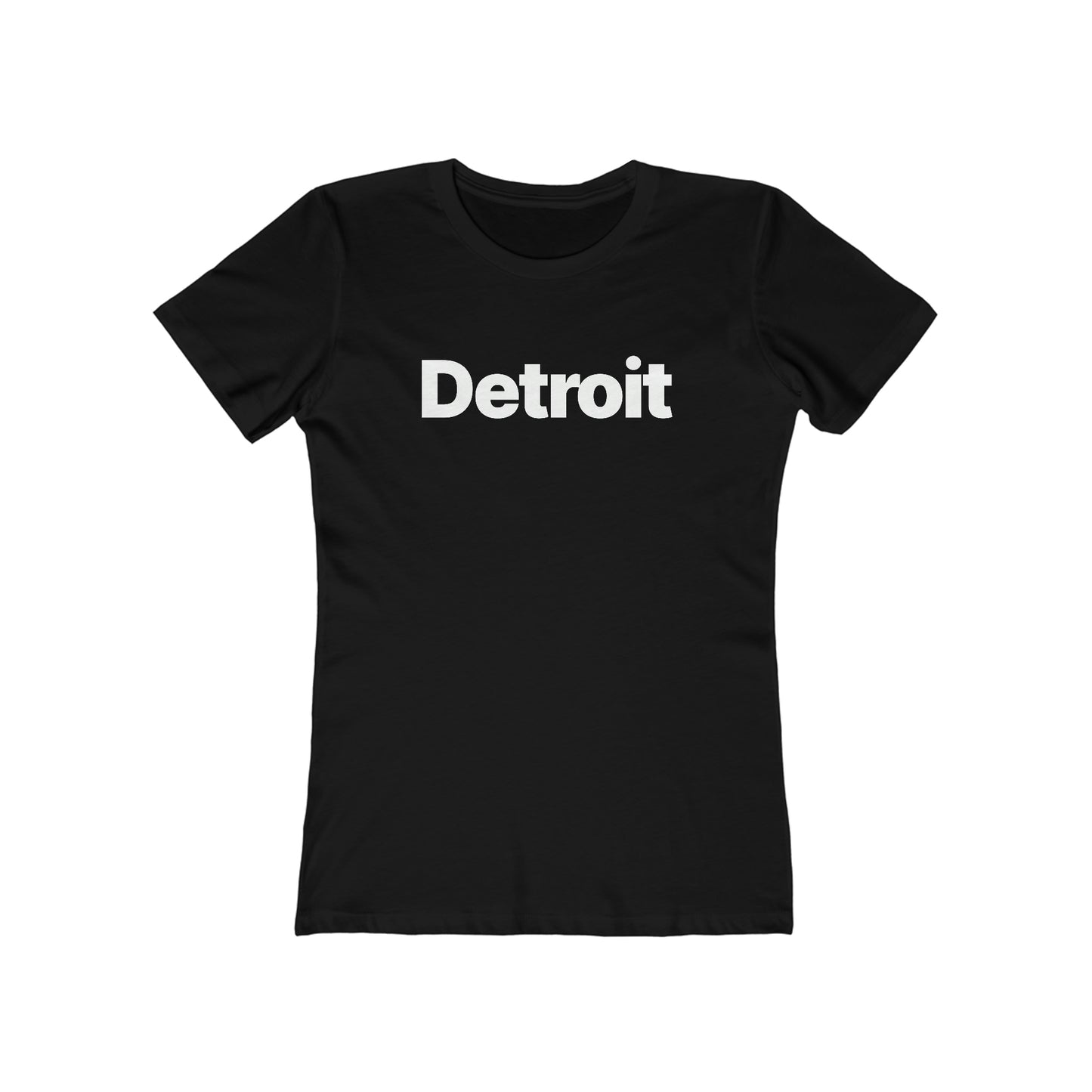 'Detroit' T-Shirt (Small SUV Brand Font) | Women's Boyfriend Cut