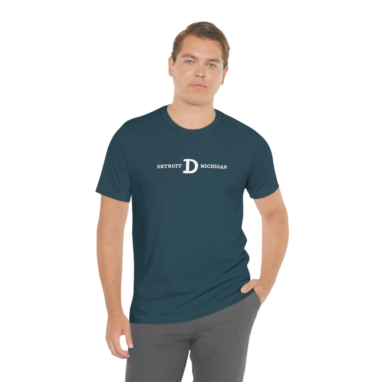 'Detroit Michigan' T-Shirt (w/ Old French D) | Unisex Standard Fit