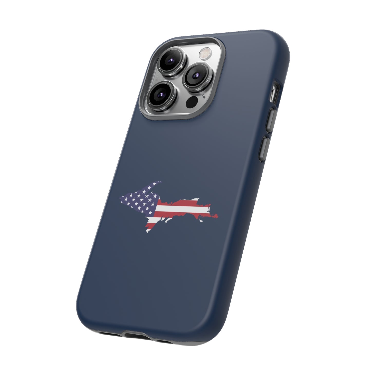 Michigan Upper Peninsula Tough Phone Case (Navy w/ UP USA Outline) | Apple iPhone