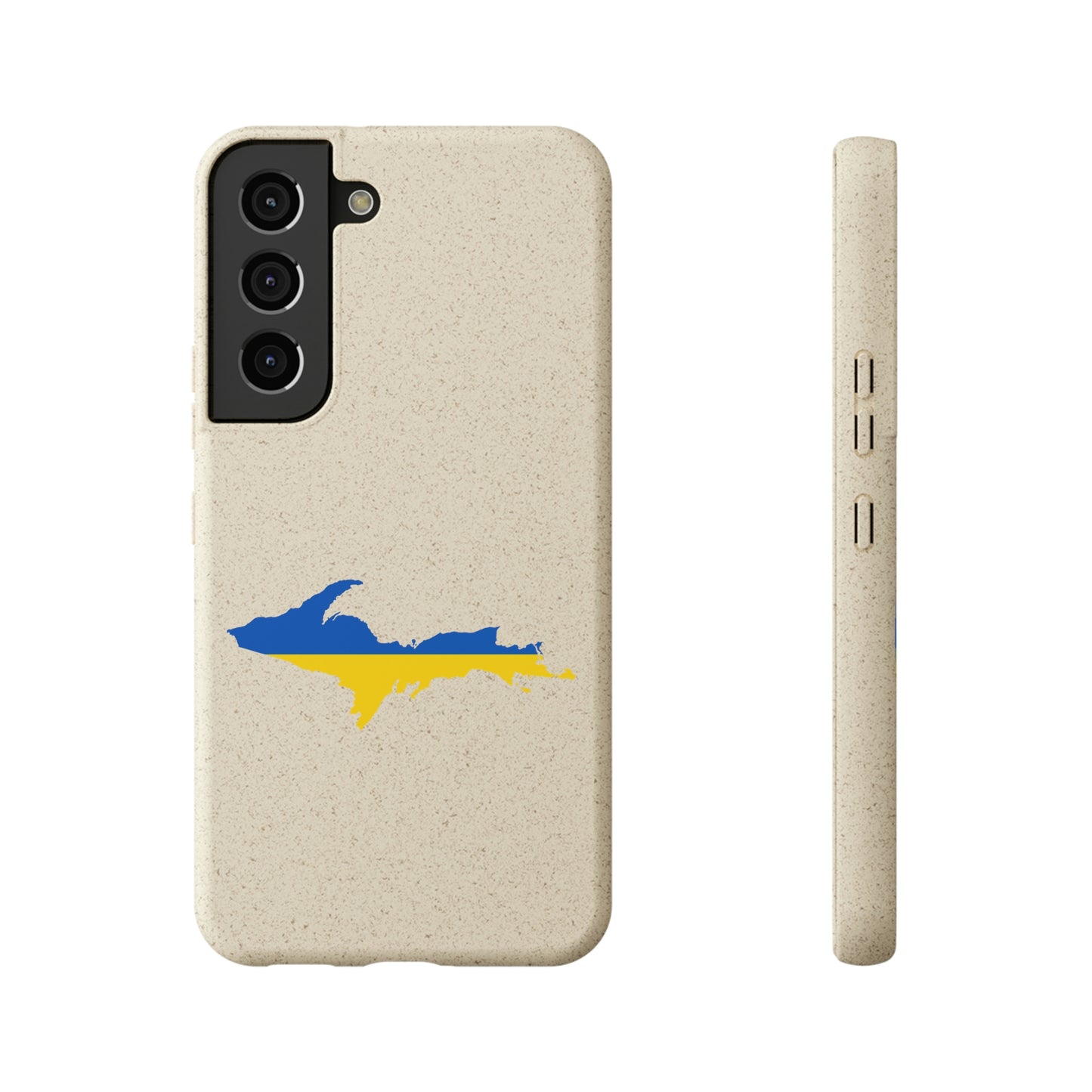 Michigan Upper Peninsula Biodegradable Phone Cases (w/ UP Ukraine Flag Outline) | Samsung Android