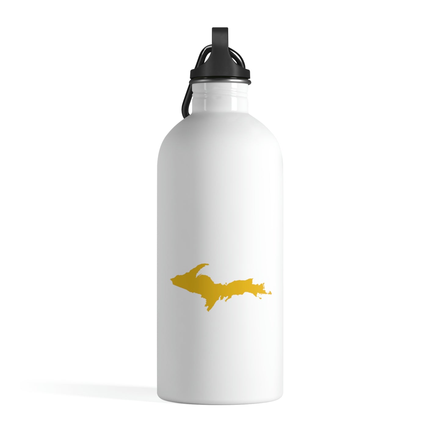 Michigan Upper Peninsula Water Bottle (w/ Gold UP Outline) | 14oz Stainless Steel