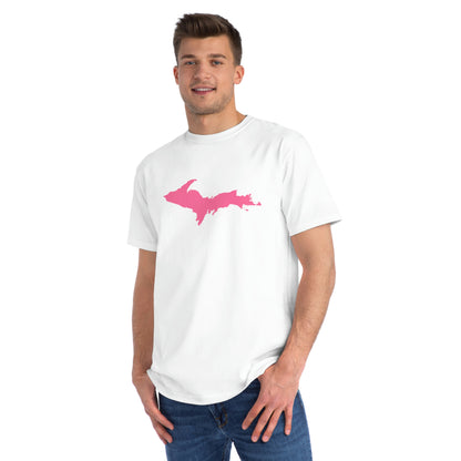 Michigan Upper Peninsula T-Shirt (w/ Pink UP Outline) | Organic Unisex