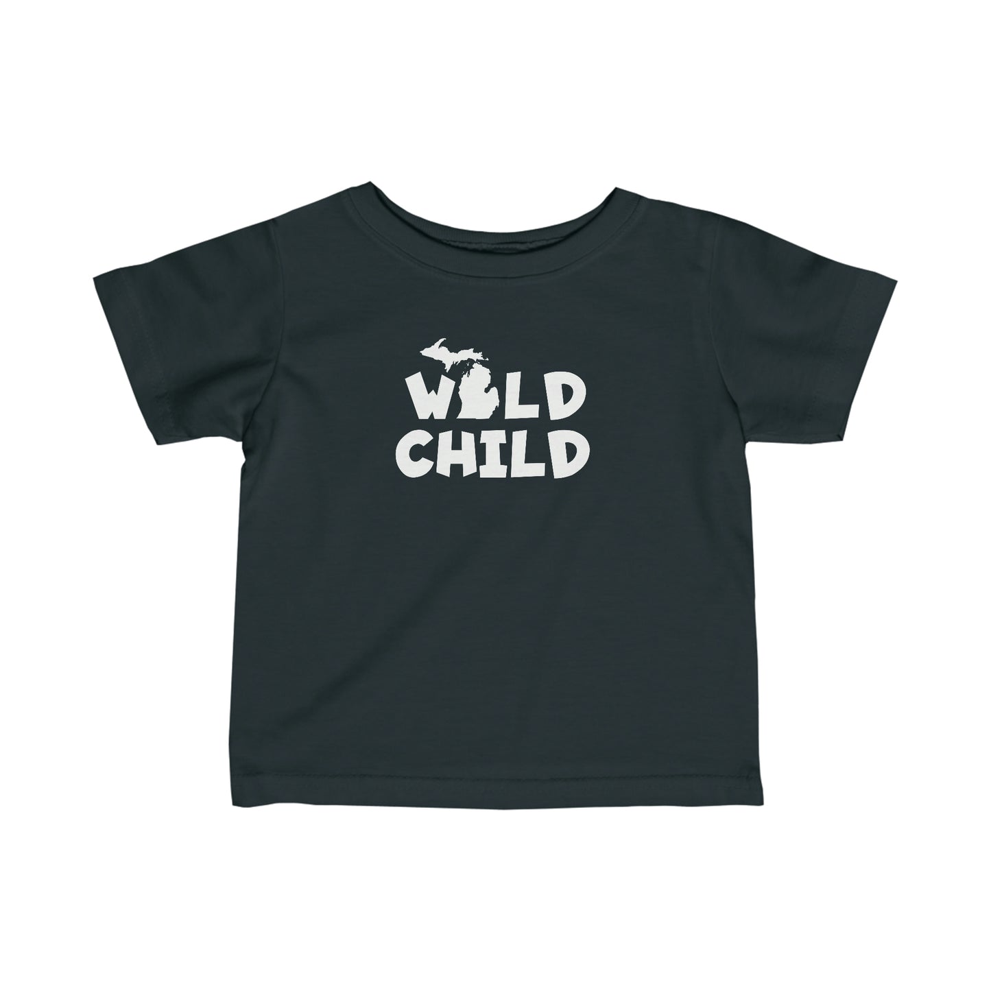 Michigan 'Wild Child' T-Shirt (Whimsical Sans Font) |  Infant Short Sleeve