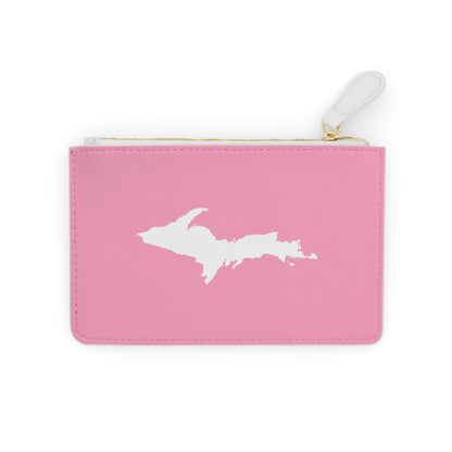 Michigan Upper Peninsula Mini Clutch Bag ('67 Caddie Pink w/ UP Outline)