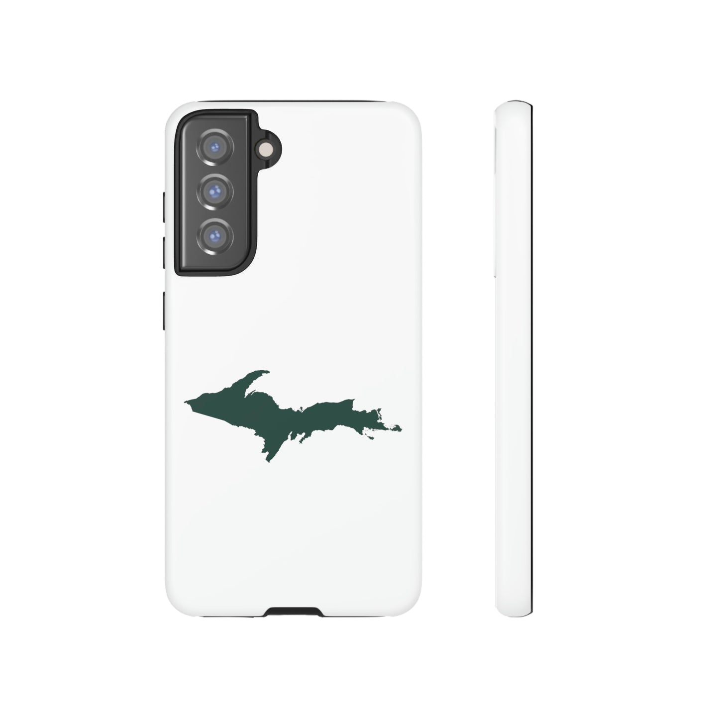 Michigan Upper Peninsula Tough Phone Case (w/ Green UP Outline) | Samsung & Pixel Android