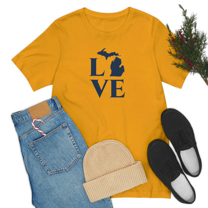 Michigan 'Love' T-Shirt (Roman Serif Font) | Unisex Standard Fit