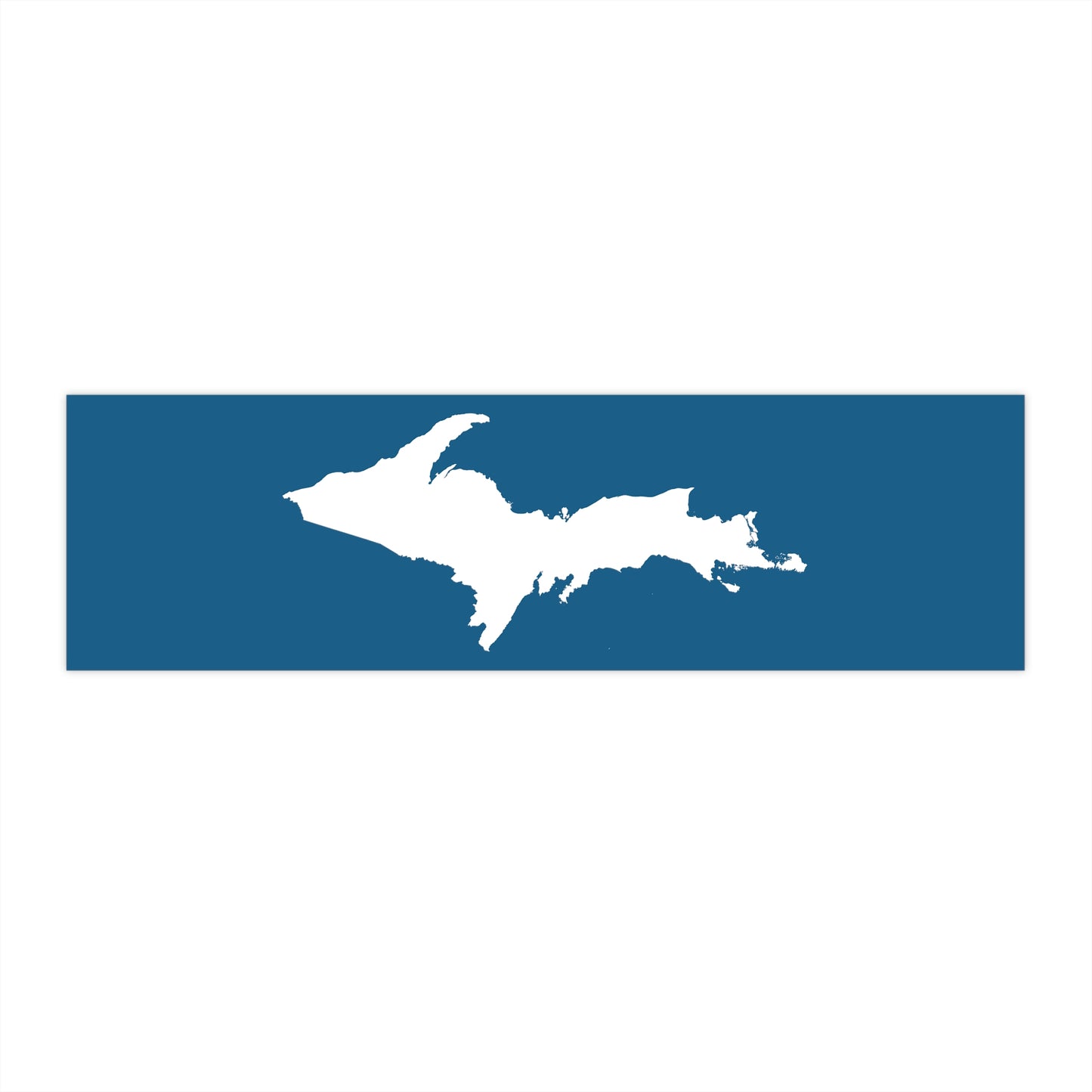 Michigan Upper Peninsula Bumper Sticker (w/ UP Outline) | Blueberry Background