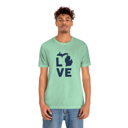 Michigan 'Love' T-Shirt (Geometric Sans Font) | Unisex Standard Fit