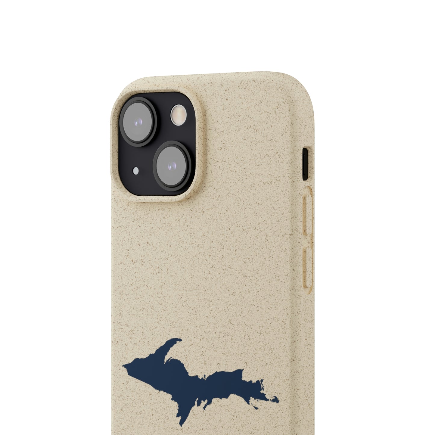 Michigan Upper Peninsula Biodegradable Phone Cases (w/ Navy UP Outline) | Apple iPhone