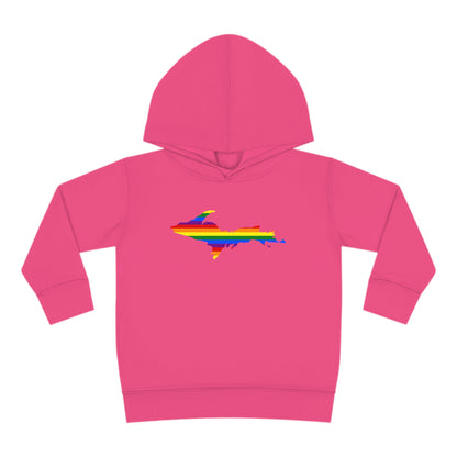 Michigan Upper Peninsula Hoodie (w/ UP Pride Flag Outline) | Unisex Toddler