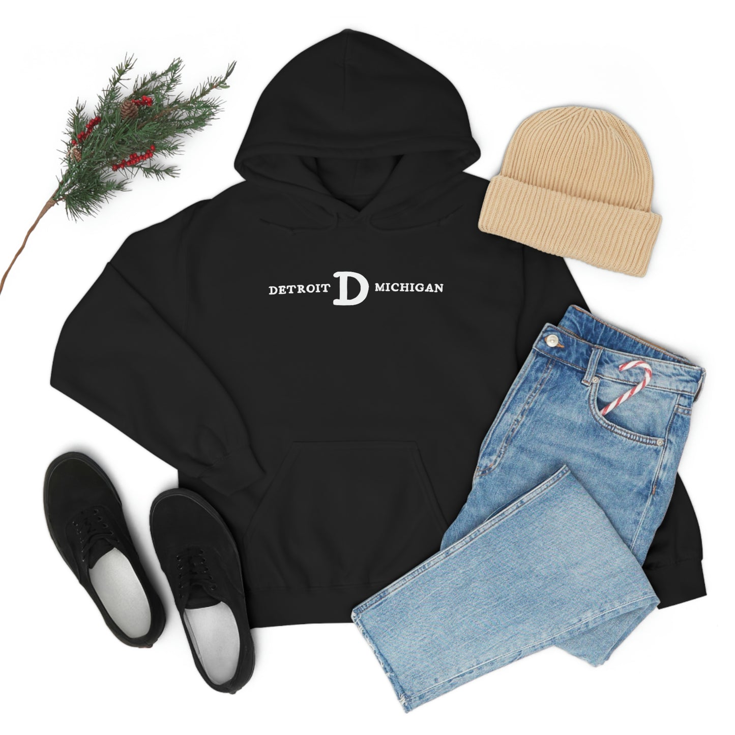 'Detroit Michigan' Hoodie (w/ Old French D) | Unisex Standard