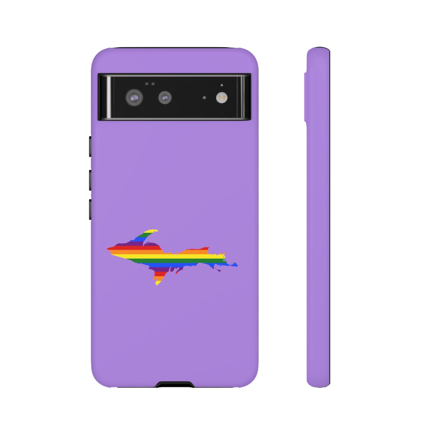 Michigan Upper Peninsula Tough Phone Case (Lavender w/ UP Pride Flag Outline) | Samsung & Pixel Android