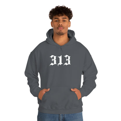 Detroit '313' Hoodie (Old English Font) | Unisex Standard