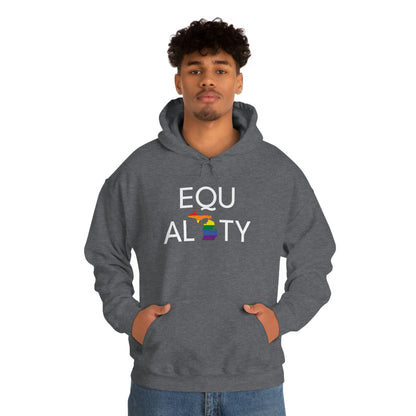 Michigan 'Equality' Hoodie (w/ LGBTQ Pride Colors) | Unisex Standard