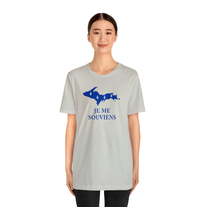 Upper Peninsula 'Je Me Souviens' T-Shirt (w/ UP Quebec Flag Outline) | Unisex Standard Fit