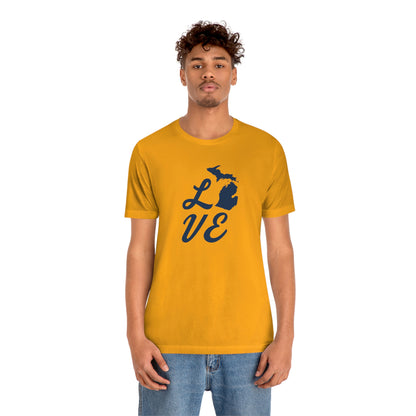 Michigan 'Love' T-Shirt (Retro Script Font) | Unisex Standard Fit