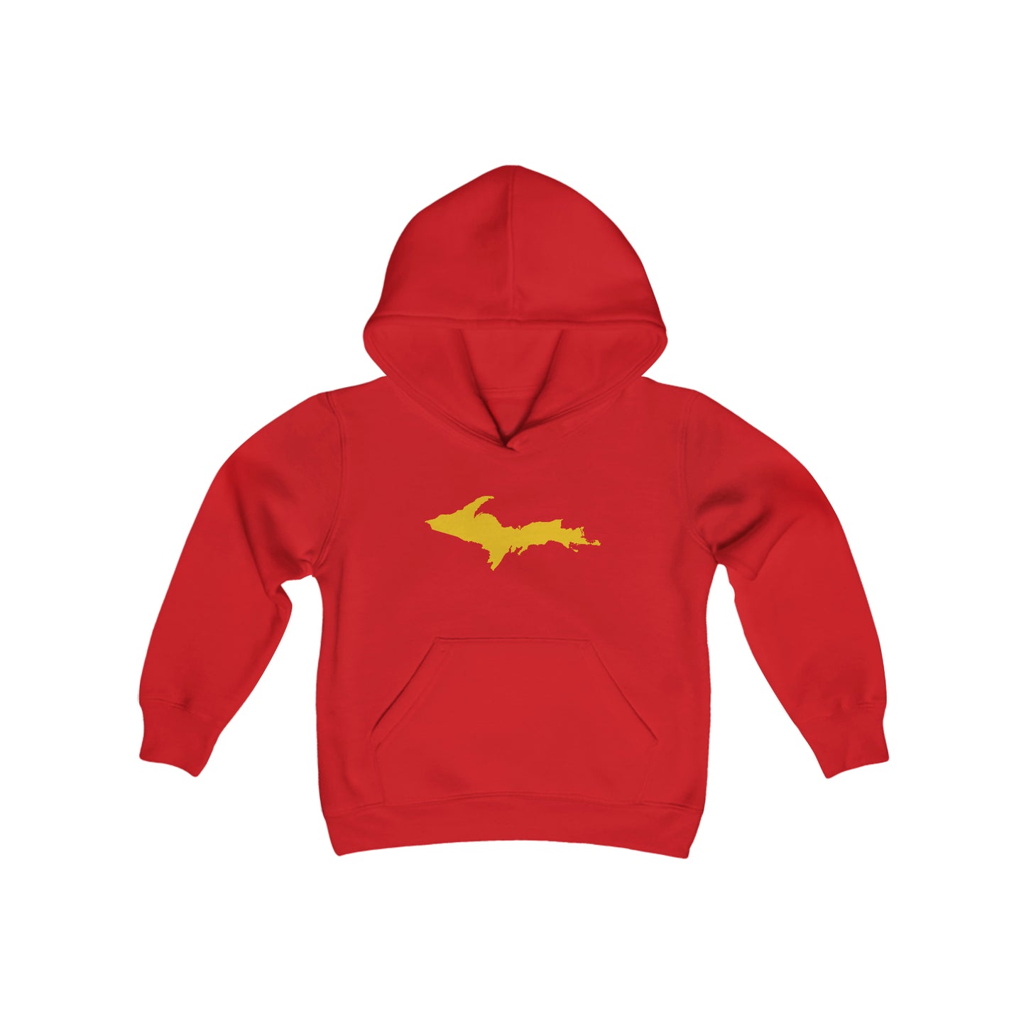 Michigan Upper Peninsula Hoodie (w/ Gold UP Outline)| Unisex Youth