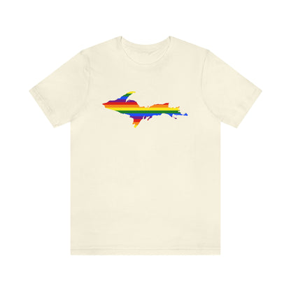 Michigan Upper Peninsula T-Shirt (w/ UP Pride Flag Outline) | Unisex Standard Fit