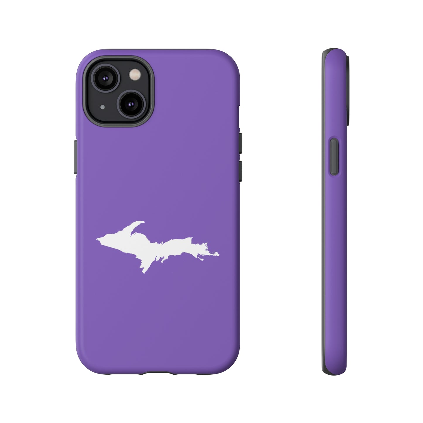 Michigan Upper Peninsula Tough Phone Case (Lake Iris w/ UP Outline) | Apple iPhone