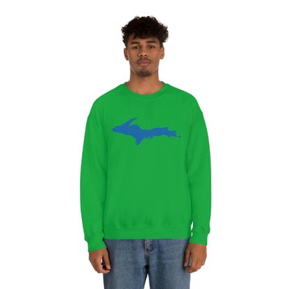 Michigan Upper Peninsula Sweatshirt (w/ Azure UP Outline) | Unisex Standard