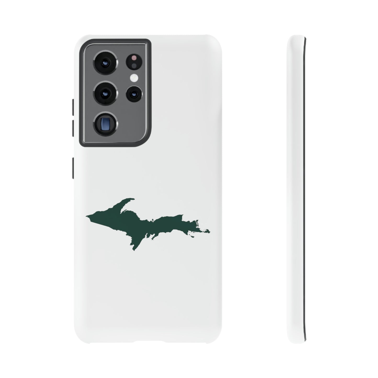 Michigan Upper Peninsula Tough Phone Case (w/ Green UP Outline) | Samsung & Pixel Android