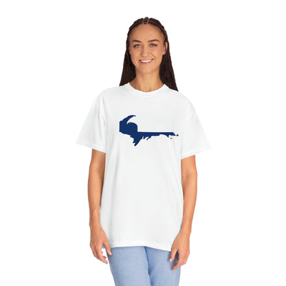 Michigan Upper Peninsula T-Shirt (w/ UP Finland Flag Outline) | Unisex Garment-Dyed