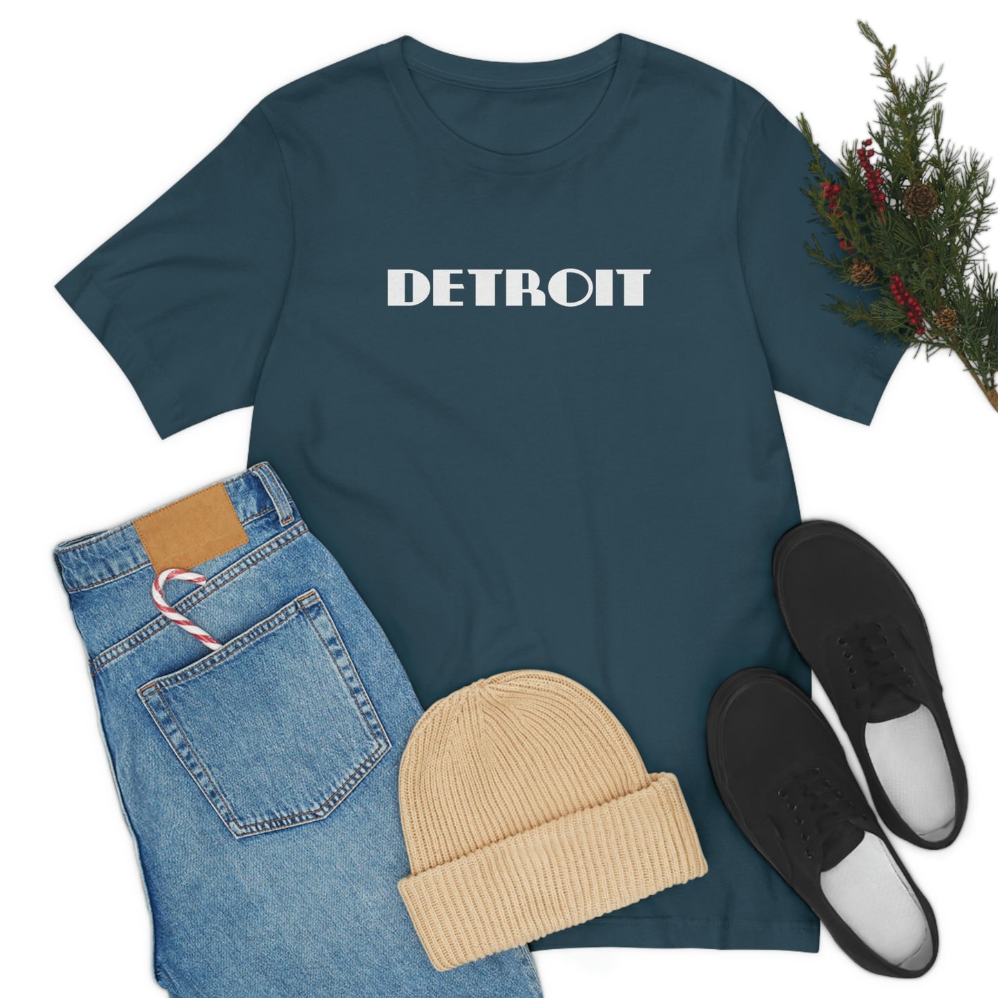 'Detroit' T-Shirt (Art Deco Font) | Unisex Standard Fit