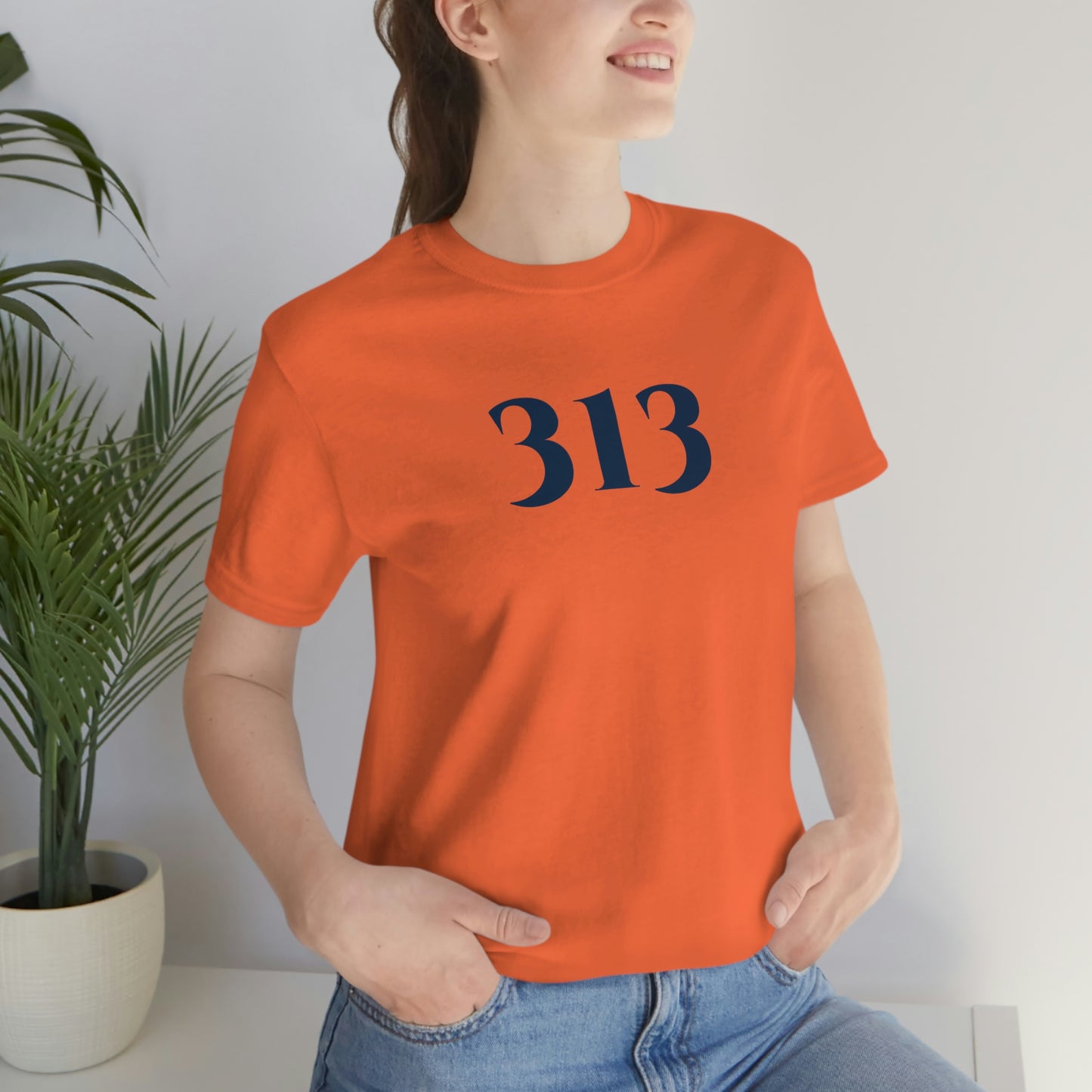 Detroit '313' T-Shirt (Roman Serif Font) | Unisex Standard Fit