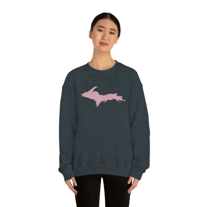 Michigan Upper Peninsula Sweatshirt (w/ Pink UP Outline) | Unisex Standard