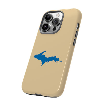 Michigan Upper Peninsula Tough Phone Case (Maple Color w/ Azure UP Outline) | Apple iPhone