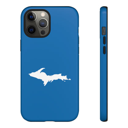 Michigan Upper Peninsula Tough Phone Case (Azure w/ UP Outline) | Apple iPhone