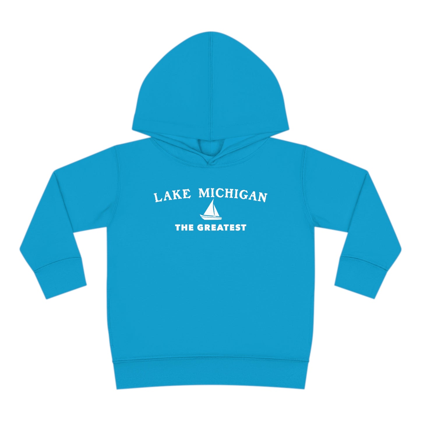 'Lake Michigan The Greatest' Hoodie (w/USA Flag Outline) | Unisex Toddler