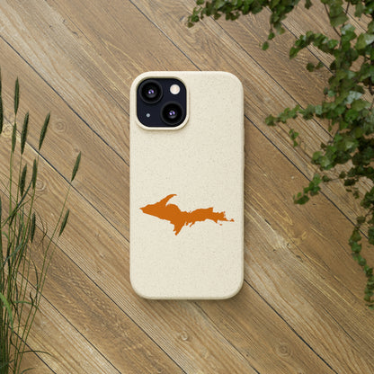 Michigan Upper Peninsula Biodegradable Phone Cases (w/ Orange UP Outline) | Apple iPhone