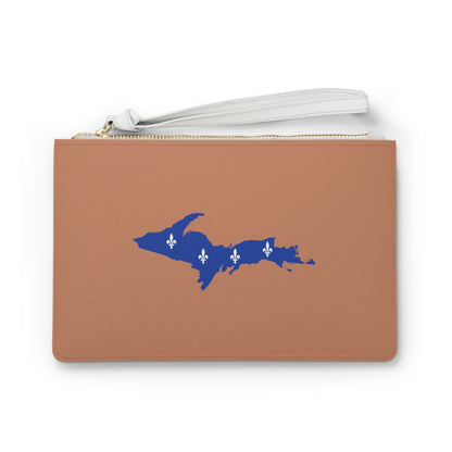 Michigan Upper Peninsula Clutch Bag (Copper Color w/ UP Quebec Flag Outline)