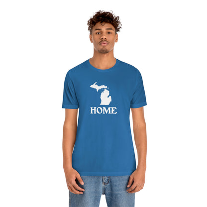 Michigan 'Home' T-Shirt (Woodcut Font) | Unisex Standard Fit