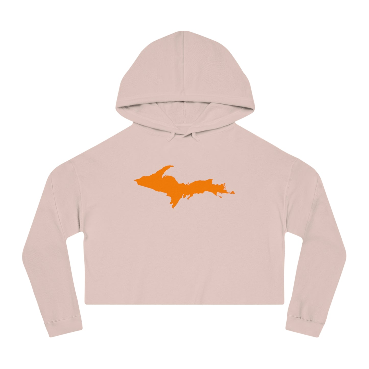 Michigan Upper Peninsula Hoodie (w/ Orange UP Outline) | Lightweight Cropped