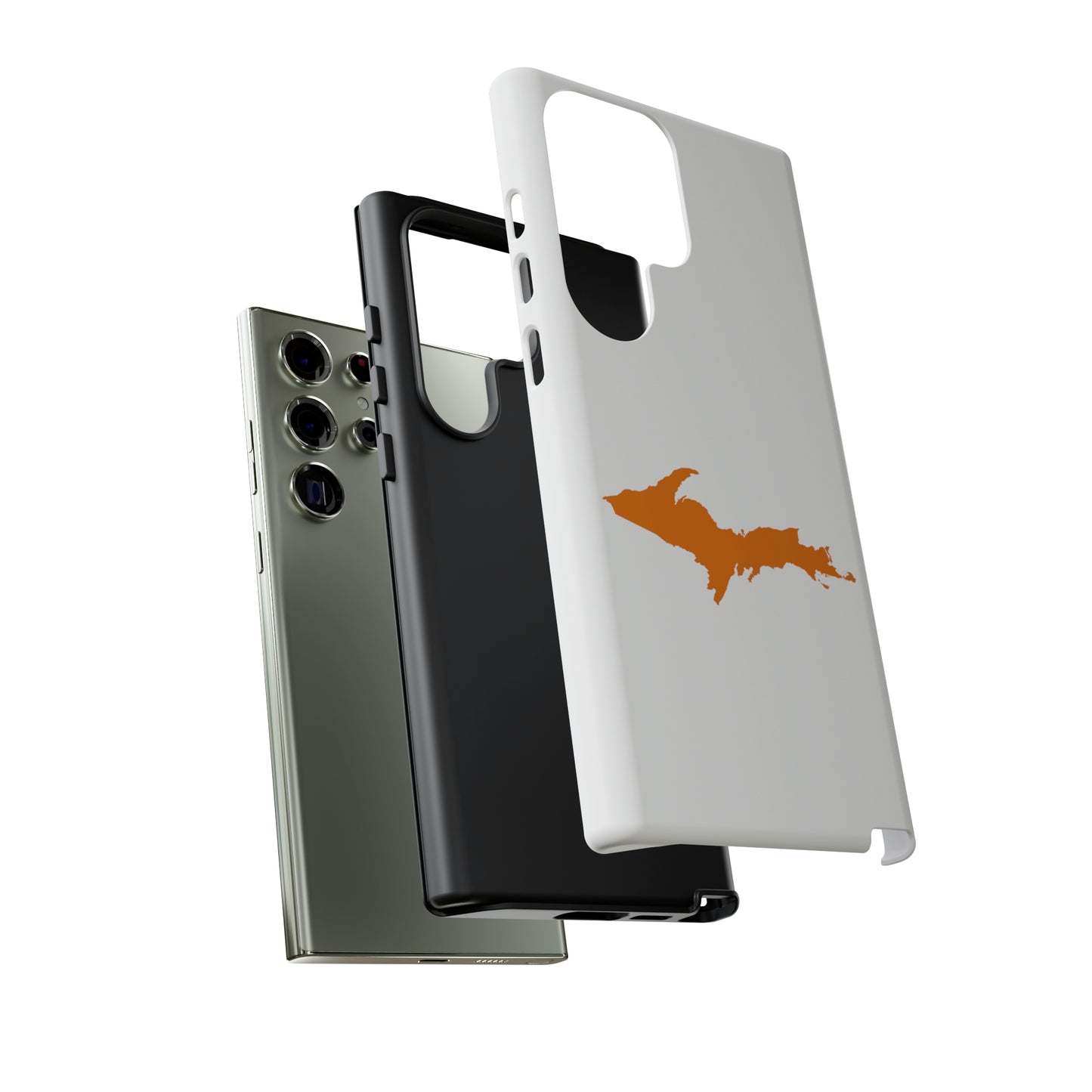 Michigan Upper Peninsula Tough Phone Case (w/ Orange UP Outline) | Samsung & Pixel Android