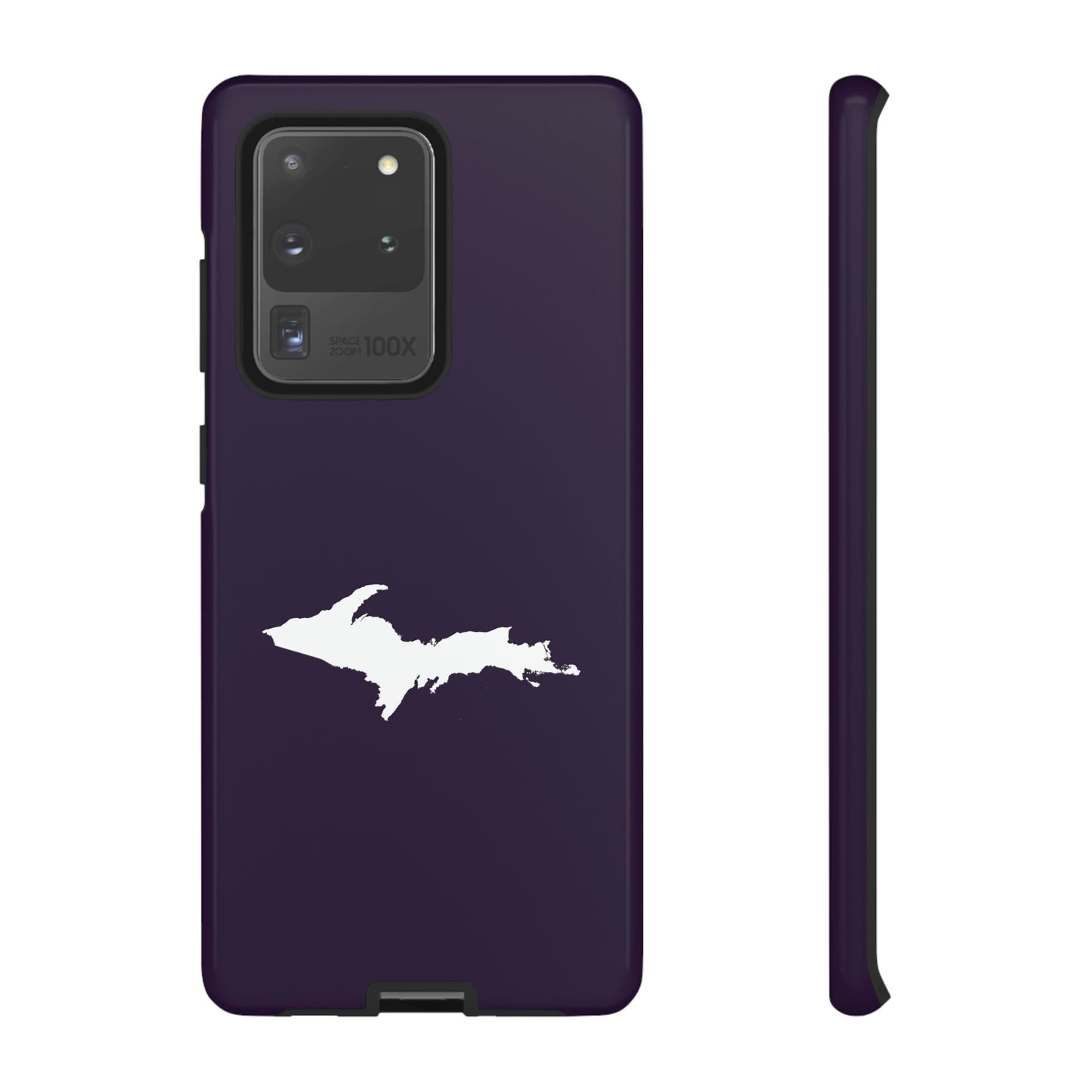 Michigan Upper Peninsula Tough Phone Case (Blackcurrant w/ UP Outline) | Samsung & Pixel Android