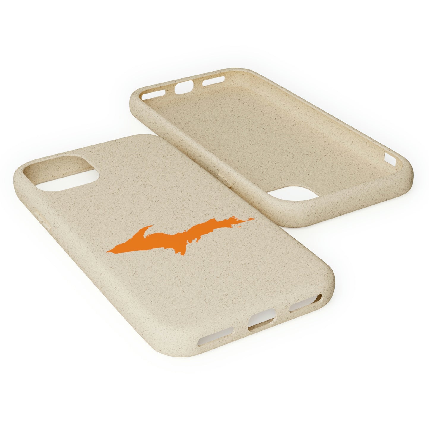 Michigan Upper Peninsula Biodegradable Phone Cases (w/ Orange UP Outline) | Apple iPhone