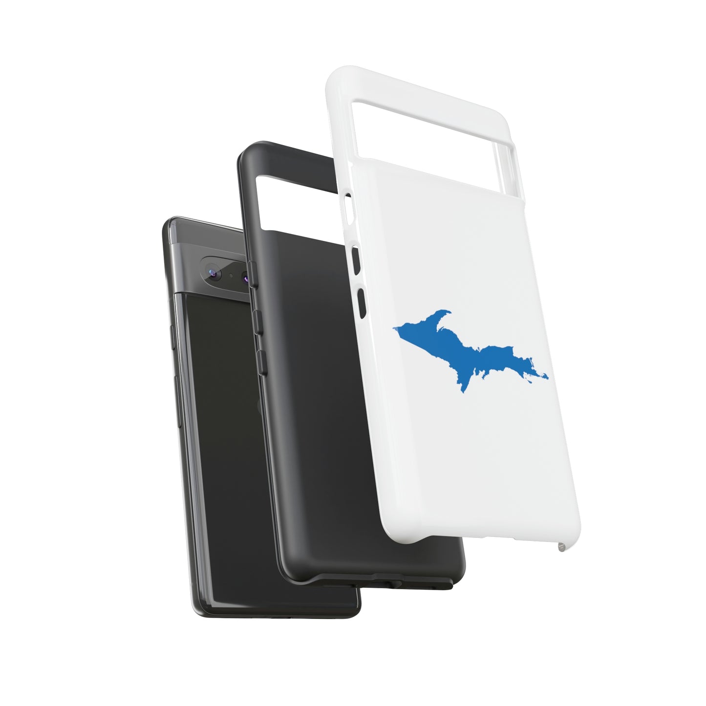 Michigan Upper Peninsula Tough Phone Case (w/ Azure UP Outline) | Samsung & Pixel Android