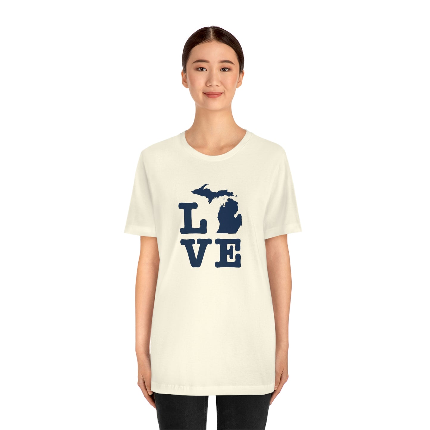 Michigan 'Love' T-Shirt (Typewriter Font) | Unisex Standard Fit