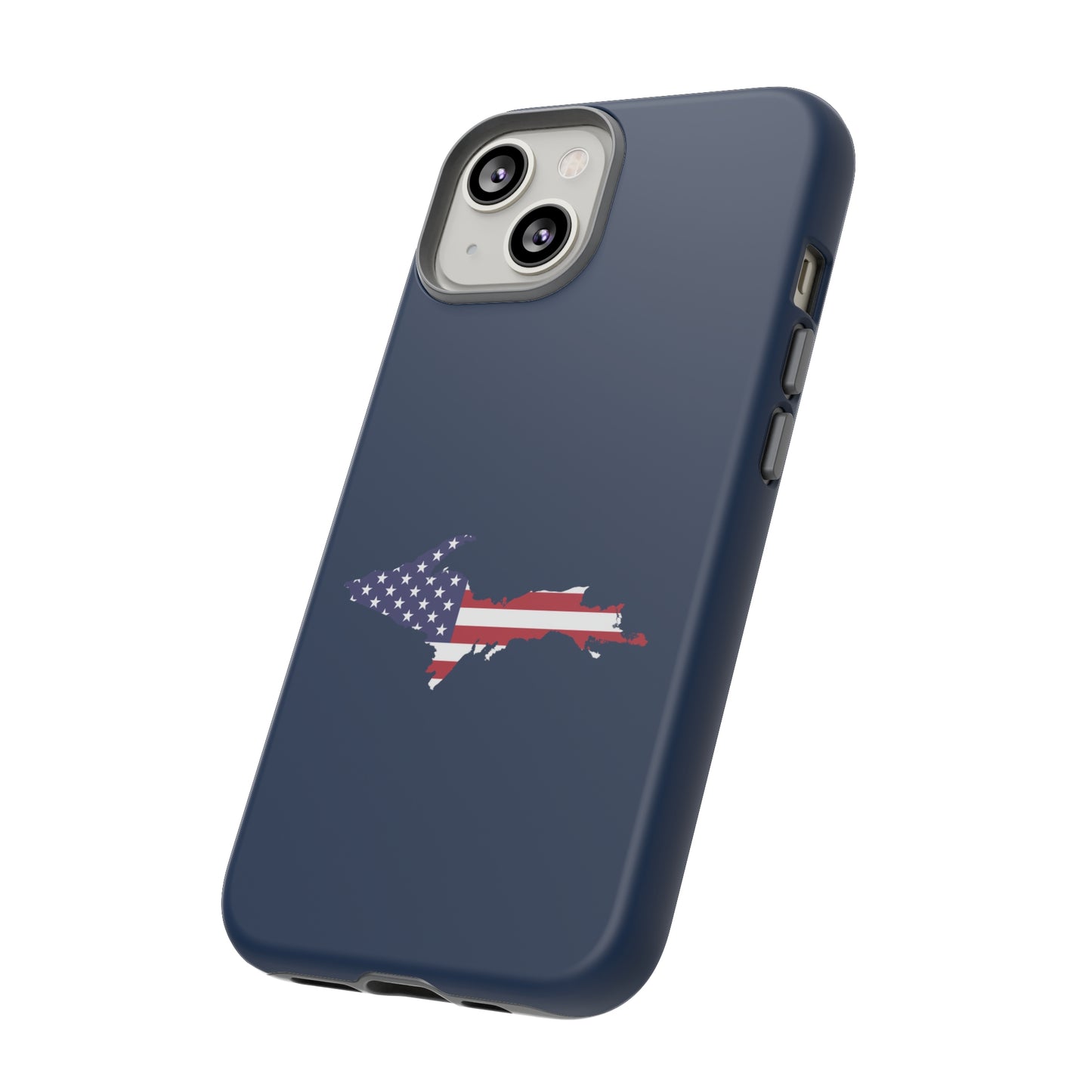 Michigan Upper Peninsula Tough Phone Case (Navy w/ UP USA Outline) | Apple iPhone