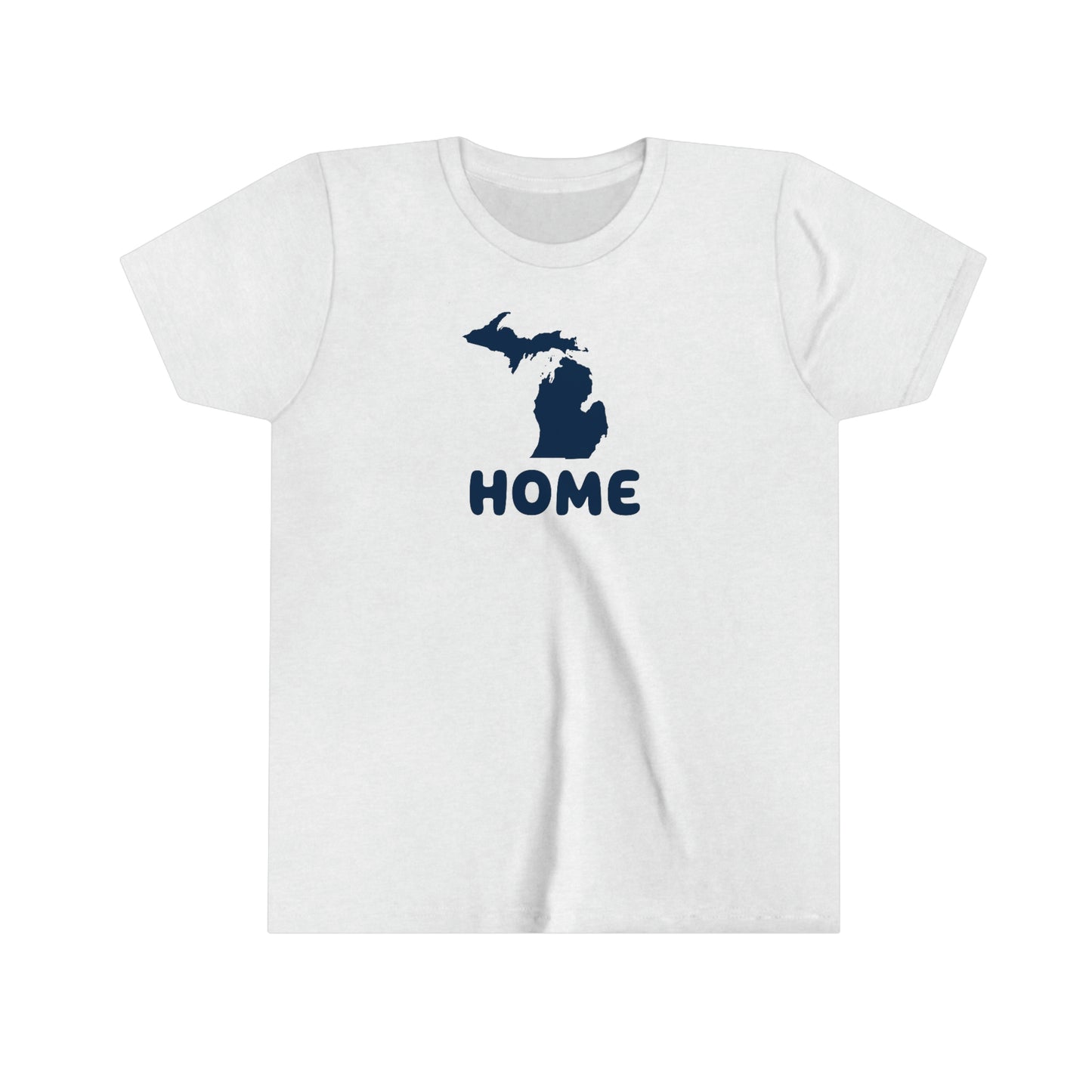 Michigan 'Home' T-Shirt (Rounded Children's Font) | Youth Short Sleeve