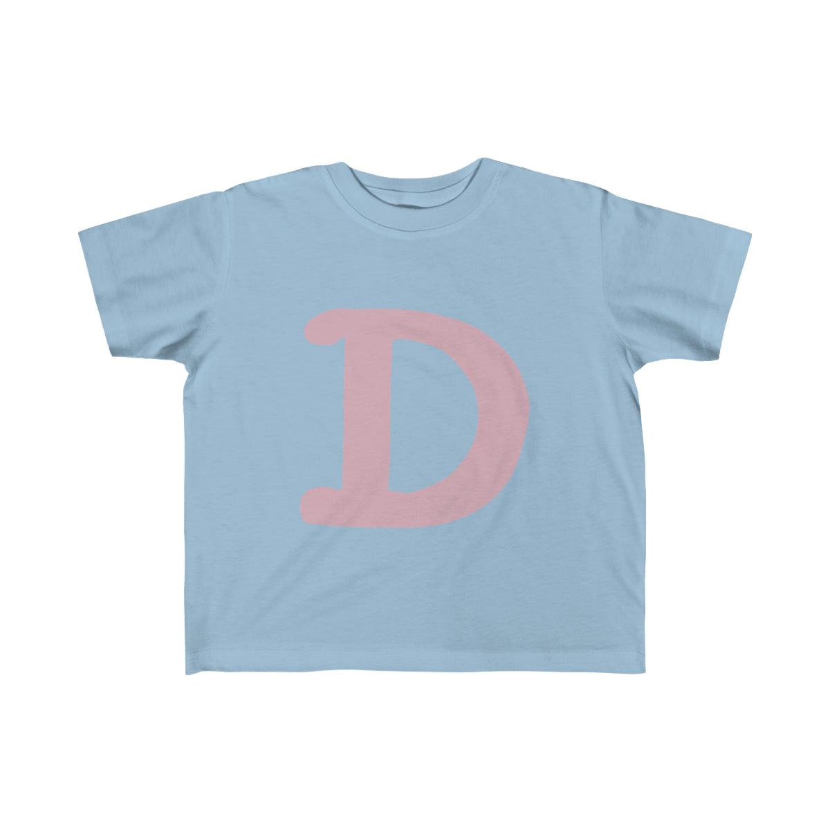 'Old French D' T-Shirt  (Pink Full Body Outline) | Toddler Short Sleeve - Circumspice Michigan