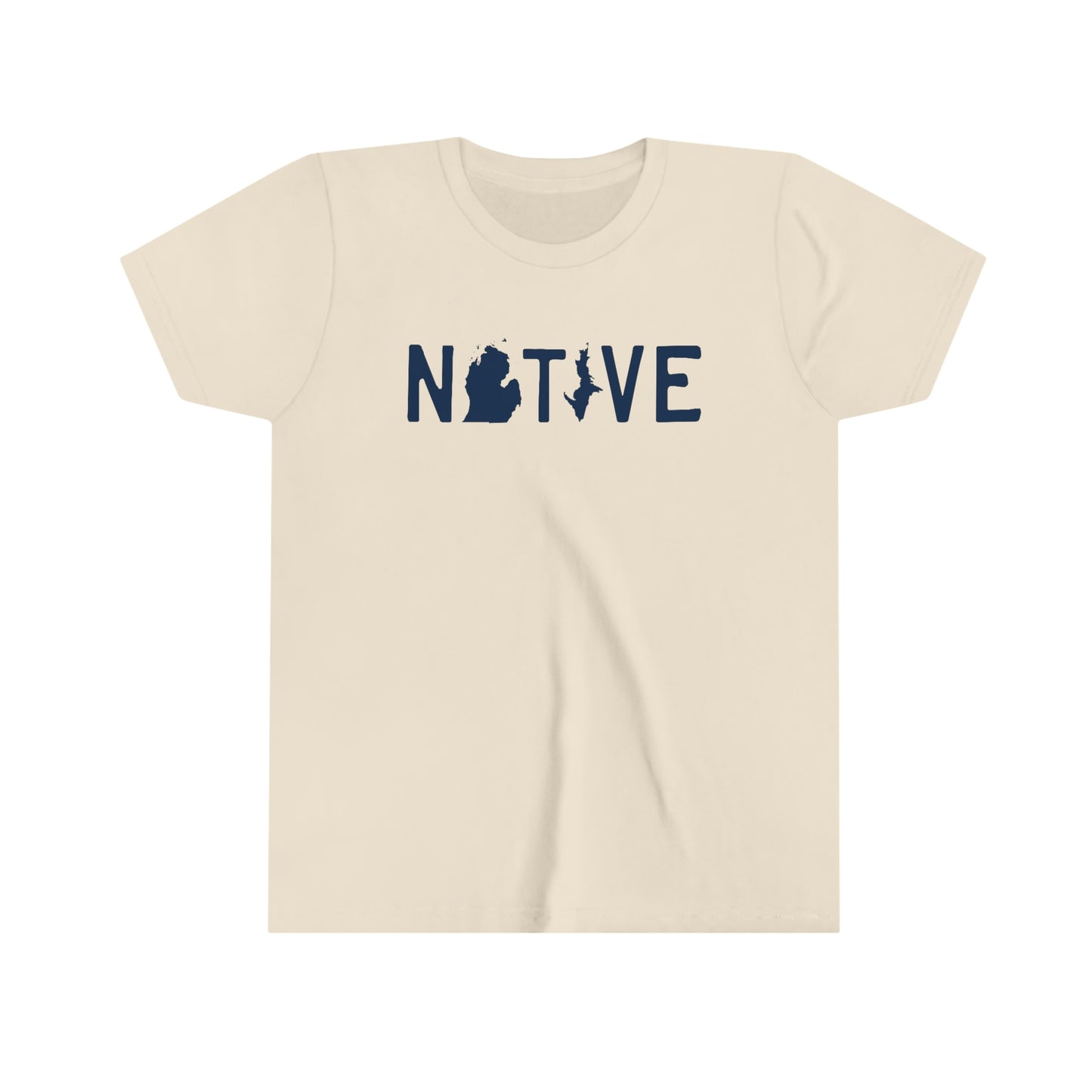 Michigan 'Native' T-Shirt (Licence Plate Font) | Youth Short Sleeve