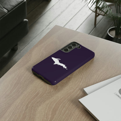 Michigan Upper Peninsula Tough Phone Case (Blackcurrant w/ UP Outline) | Samsung & Pixel Android