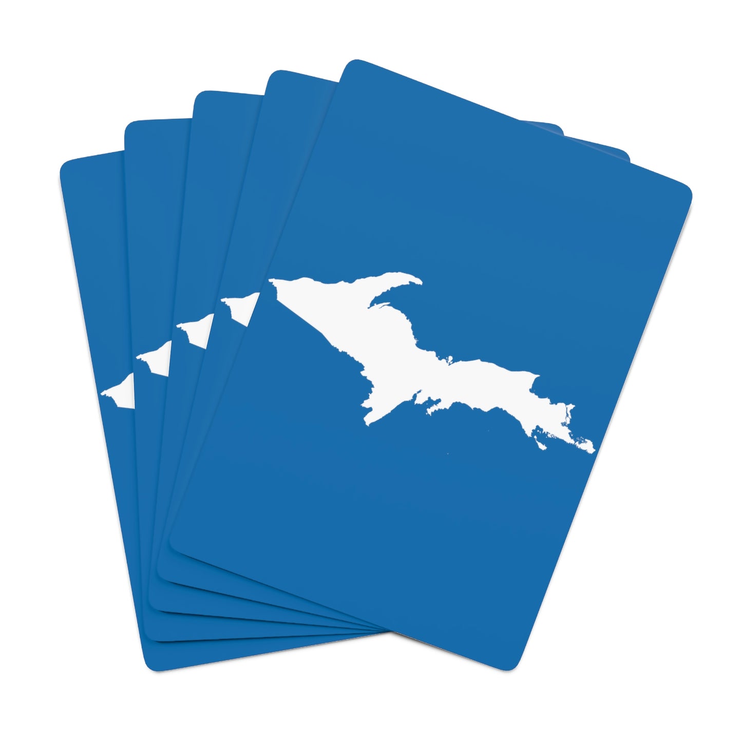 Michigan Upper Peninsula Poker Cards (Azure w/ UP Outline)