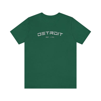 'Detroit Est. 1701' Electric Font T-Shirt | Unisex Standard Fit - Circumspice Michigan