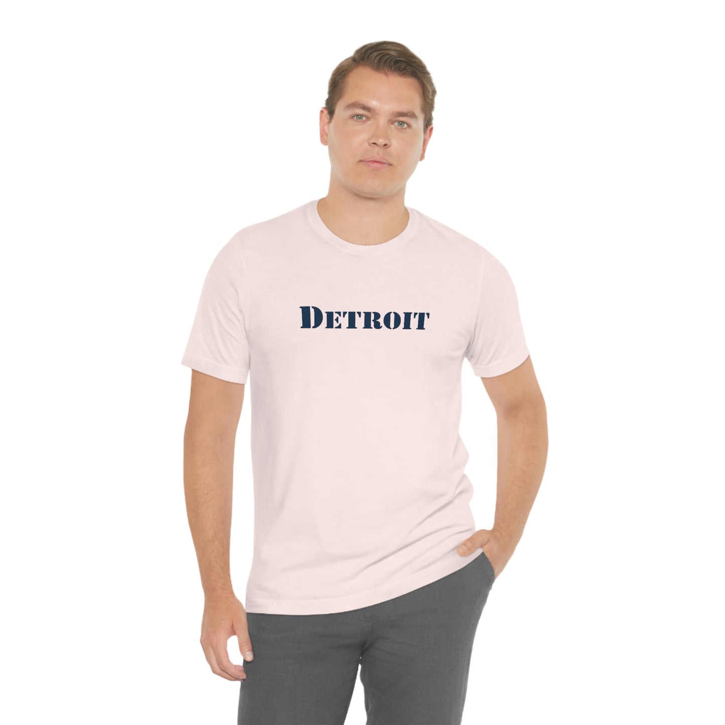 'Detroit' T-Shirt (Army Stencil Font) | Unisex Standard Fit