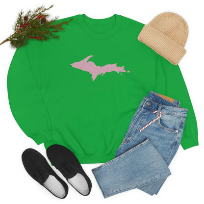 Michigan Upper Peninsula Sweatshirt (w/ Pink UP Outline) | Unisex Standard